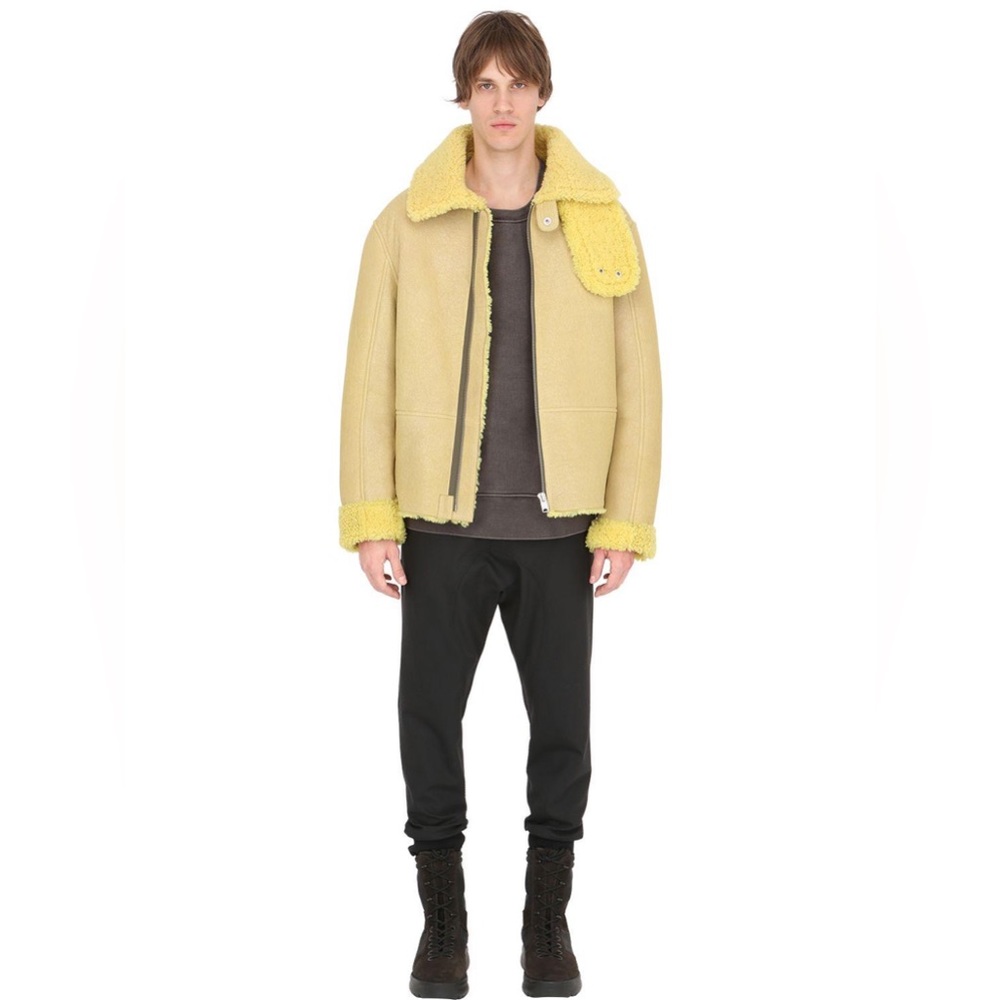 Yeezy Season 3 Yellow Beige Shearling Jacket (M)